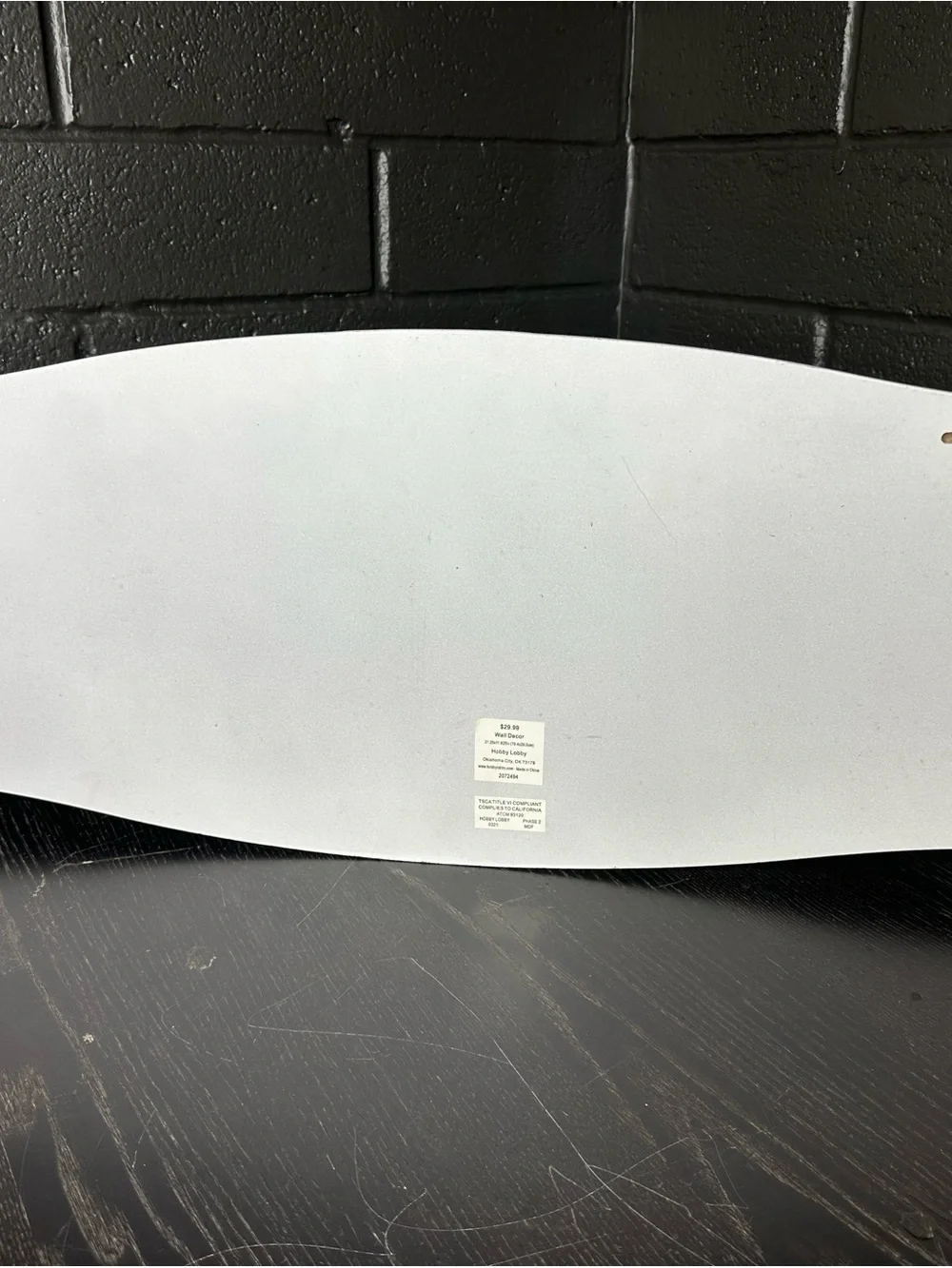 Hobby Lobby White and Black 'Come Gather At Our Table' Wood Sign